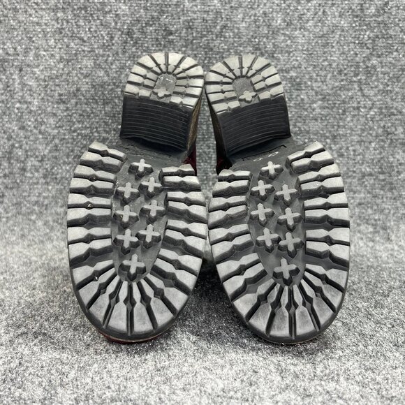 Carlos Santana Gibson Ankle Boots Women's 9.5 Maroon Lace Up Block Heel Booties - Picture 11 of 12